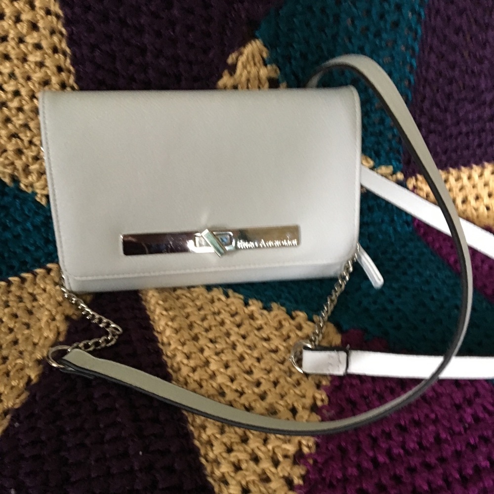 Enzo Angiolini Crossbody, white (gray undertones)